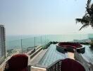 Rooftop terrace with ocean view