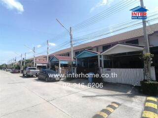 Street view of residential buildings