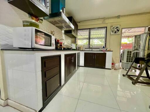 Modern kitchen with appliances and cabinets