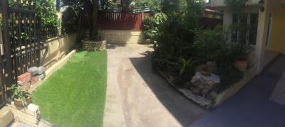 Outdoor area with garden and driveway