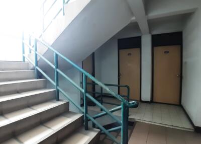 staircase with doors in building interior