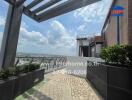 Rooftop terrace with city view