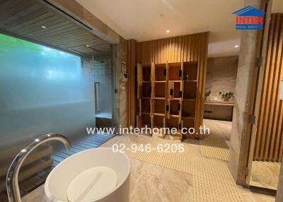Luxury indoor spa with modern amenities