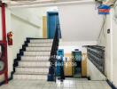 Staircase and hallway in a building