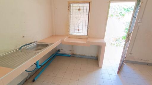 Basic kitchen with sink and window