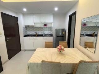 Compact kitchen with dining table