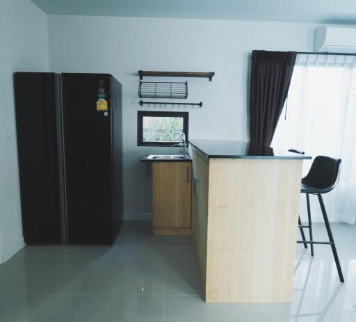 Modern kitchen with island and appliances