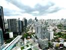 Panoramic city view from a high-rise building