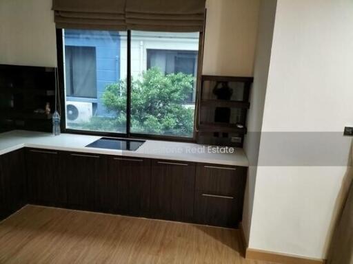 Modern kitchen with large window