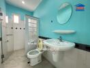 Bright and clean bathroom with modern fixtures