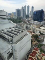 View of the cityscape from a high-rise building