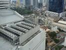 View of the cityscape from a high-rise building