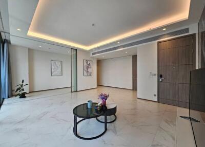 Spacious modern living room with minimalistic decor
