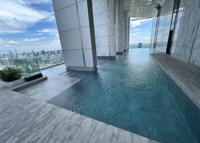 Rooftop pool with city view