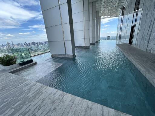 Rooftop pool with city view