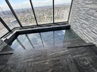 Rooftop pool with city view