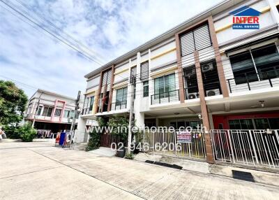 Exterior view of a modern townhouse complex