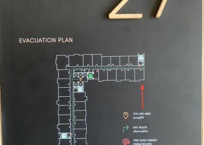 Evacuation plan on 27th floor