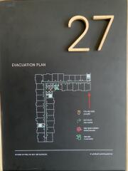 Evacuation plan on 27th floor