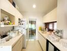 Modern kitchen with appliances and storage