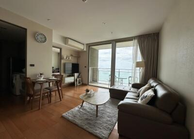 Spacious living room with ocean view