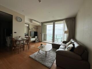 Spacious living room with ocean view