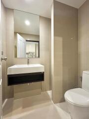 Modern bathroom with sink and toilet