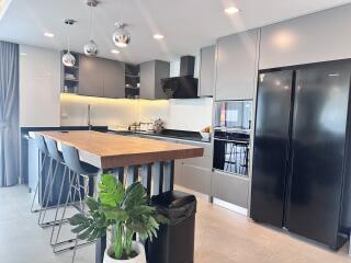 Modern kitchen with island and appliances