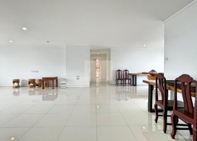 Spacious living area with minimalist furnishings