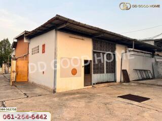 exterior view of a warehouse building