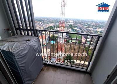 High-rise balcony with city view