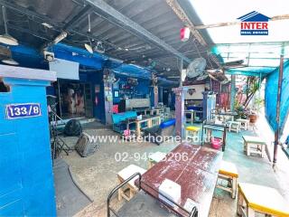 Covered outdoor seating and dining area