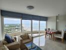 Spacious living room with ocean view