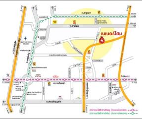 Map showing the location and routes to the property