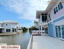 Exterior view of waterfront properties