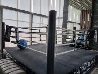 Boxing ring in a fitness area