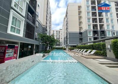 Condominium complex with a swimming pool