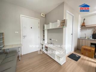 Open living area with kitchenette