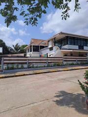 Modern two-story house with a well-maintained exterior