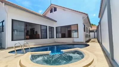 Backyard with pool and spa