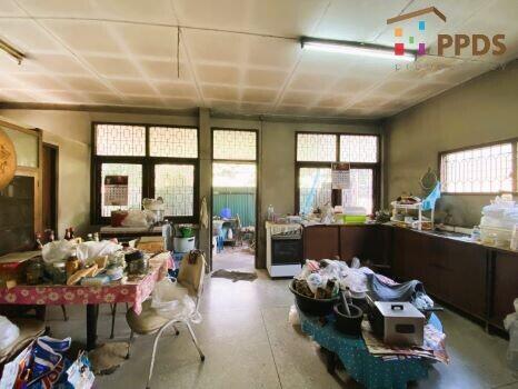 Kitchen with windows and various items