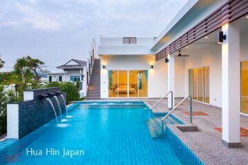 Contemporary 4 Bedroom Pool Villa with Stunning View from Roof Top Terrace for Sale in South of Hua Hin (fully furnished)