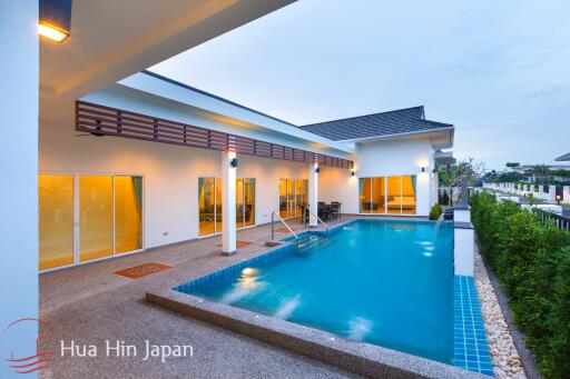 Contemporary 4 Bedroom Pool Villa with Stunning View from Roof Top Terrace for Sale in South of Hua Hin (fully furnished)