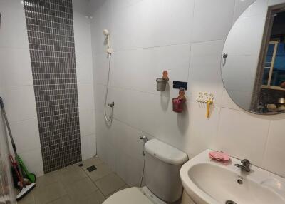 modern bathroom with sleek fixtures