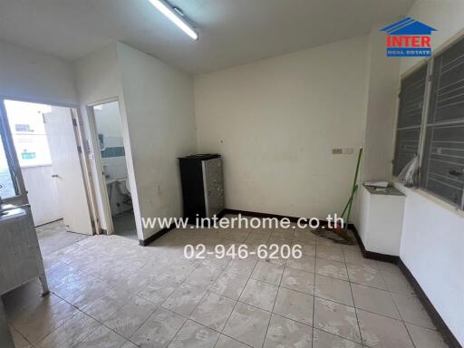 Empty kitchen with basic layout