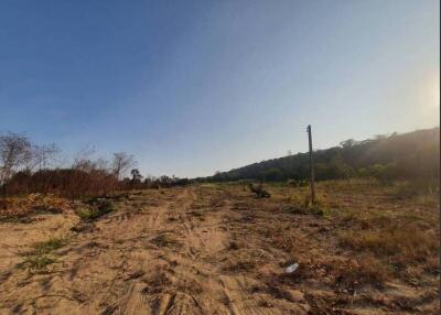 Open plot of land with clear sky