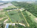 Aerial view of land for sale