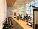 modern indoor gym with various equipment