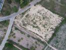 Aerial view of a vacant plot of land