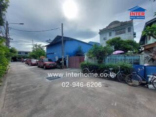 Street view of residential buildings